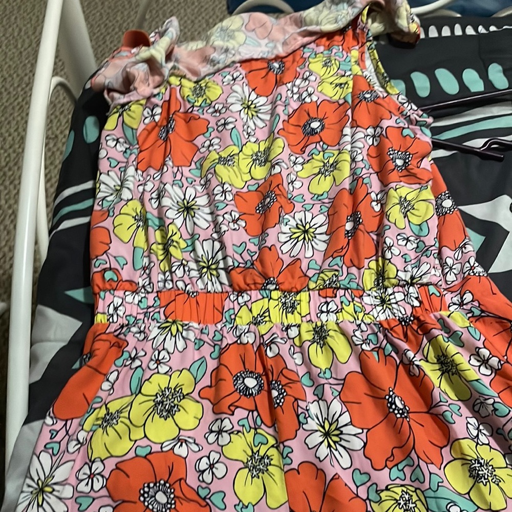 Cute off the shoulder floral print jumper